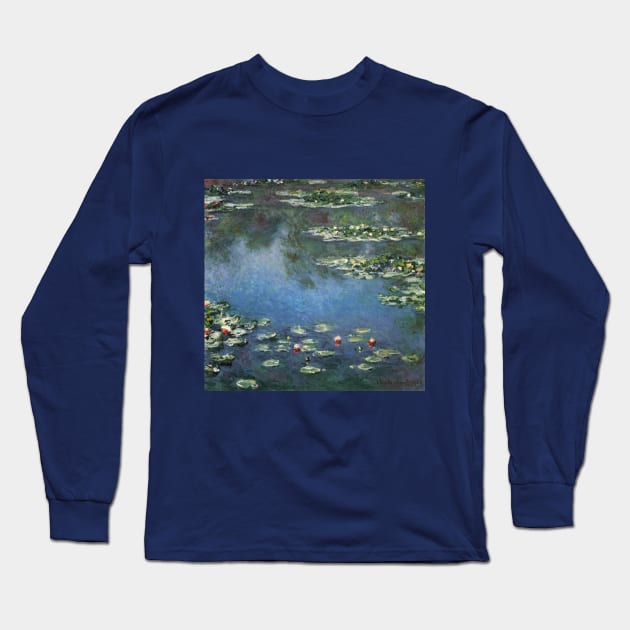 Waterlilies by Claude Monet Long Sleeve T-Shirt by MasterpieceCafe